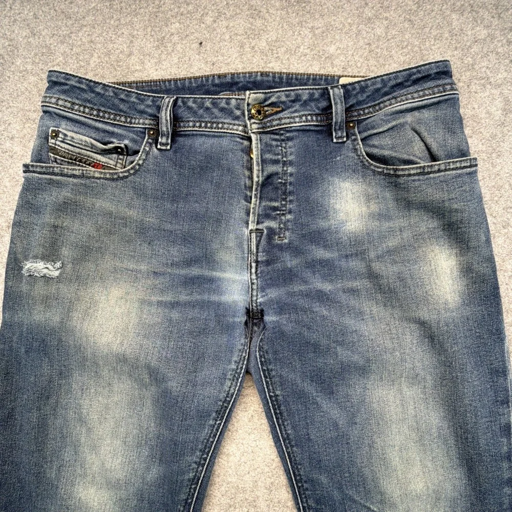 Diesel Mens Jeans 32x32 (Fits 34x31) Blue Zatiny Regular Bootcut Stone Wash